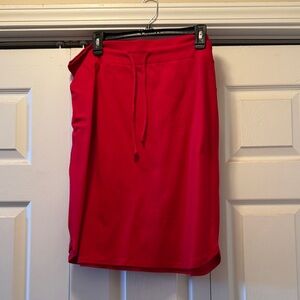 Agnes & Dora Bright Red Drawstring Pencil Skirt